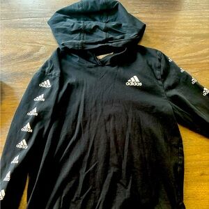 Boys adidas hooded long sleeve tee. Size 8